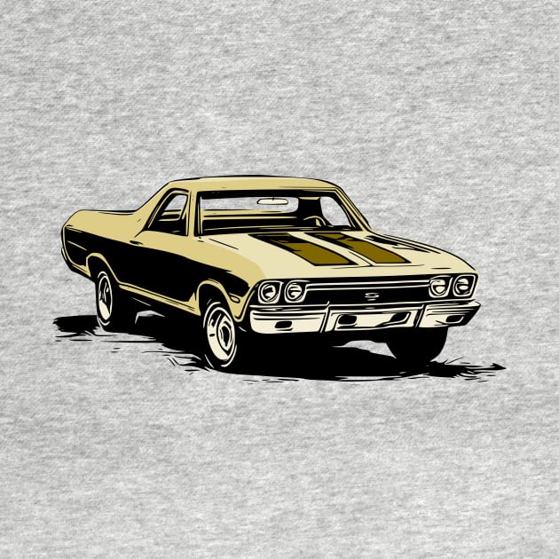 Yellow 68 El Camino by ZoeysGarage